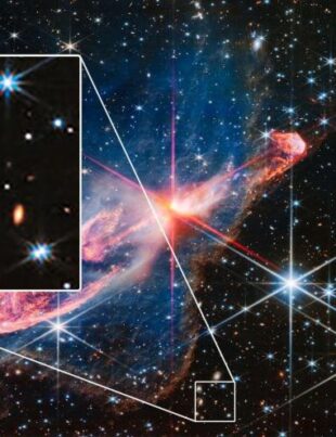 Telescopul spațial James Webb a fotografiat un obiect cosmic sub forma unui semn de întrebare