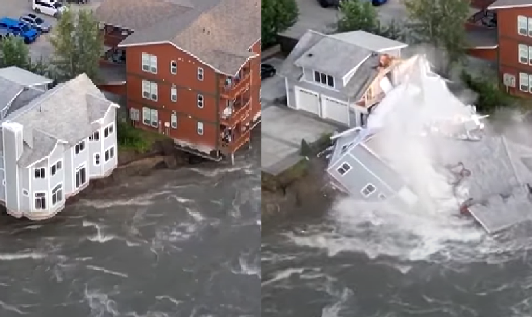 VIDEO. O casă a fost înghițită de râul Mendenhall în Alaska. Autoritățile au emis ordine de evacuare pentru locuitorii orașului
