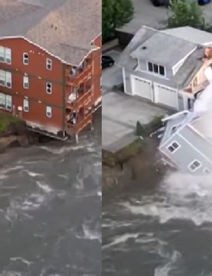 VIDEO. O casă a fost înghițită de râul Mendenhall în Alaska. Autoritățile au emis ordine de evacuare pentru locuitorii orașului